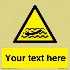 Custom Warning strong river flows